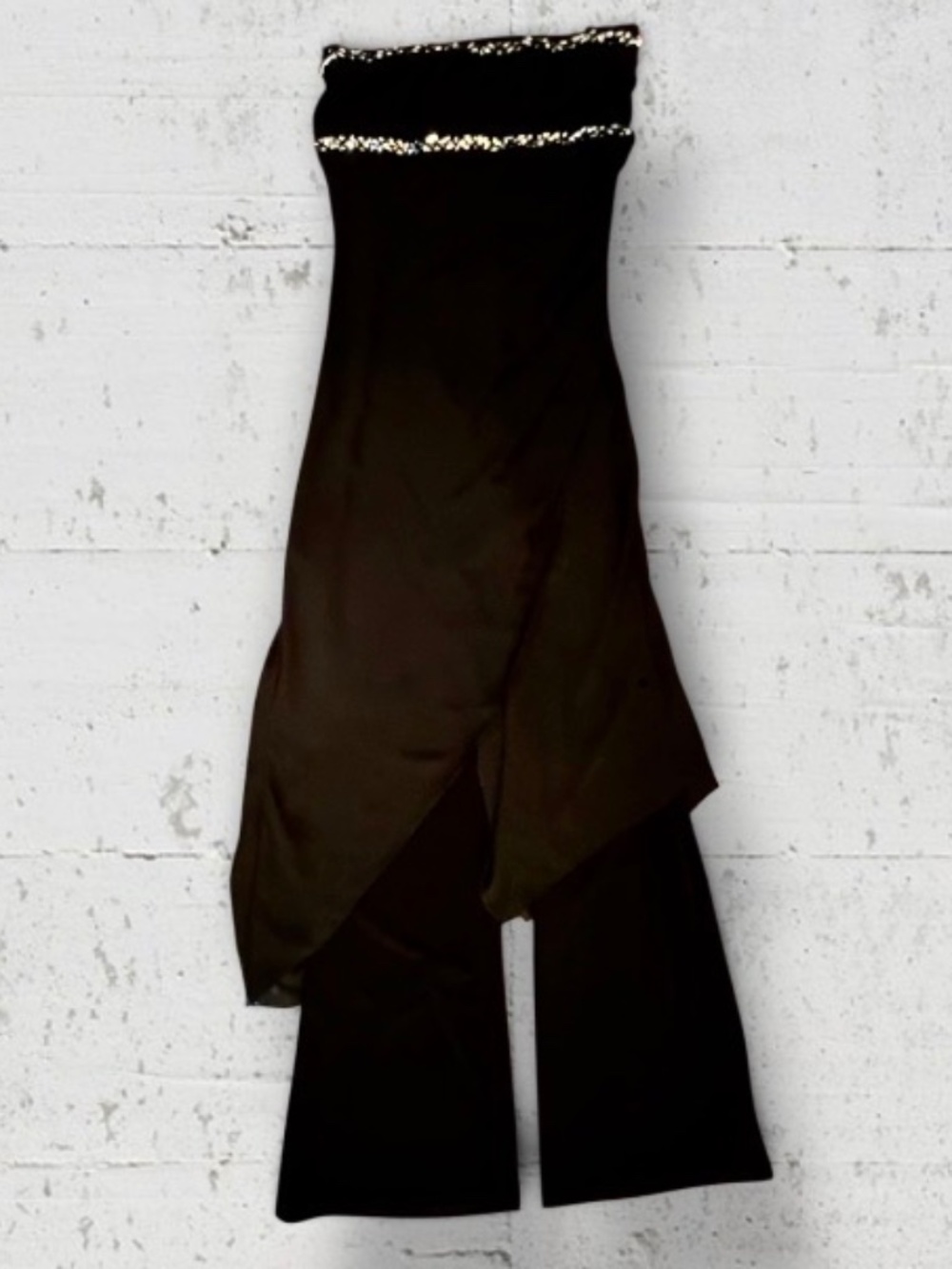 Xi Flowing Black Holiday, Cruise, Date Night Bare Shoulder One Piece Sz M